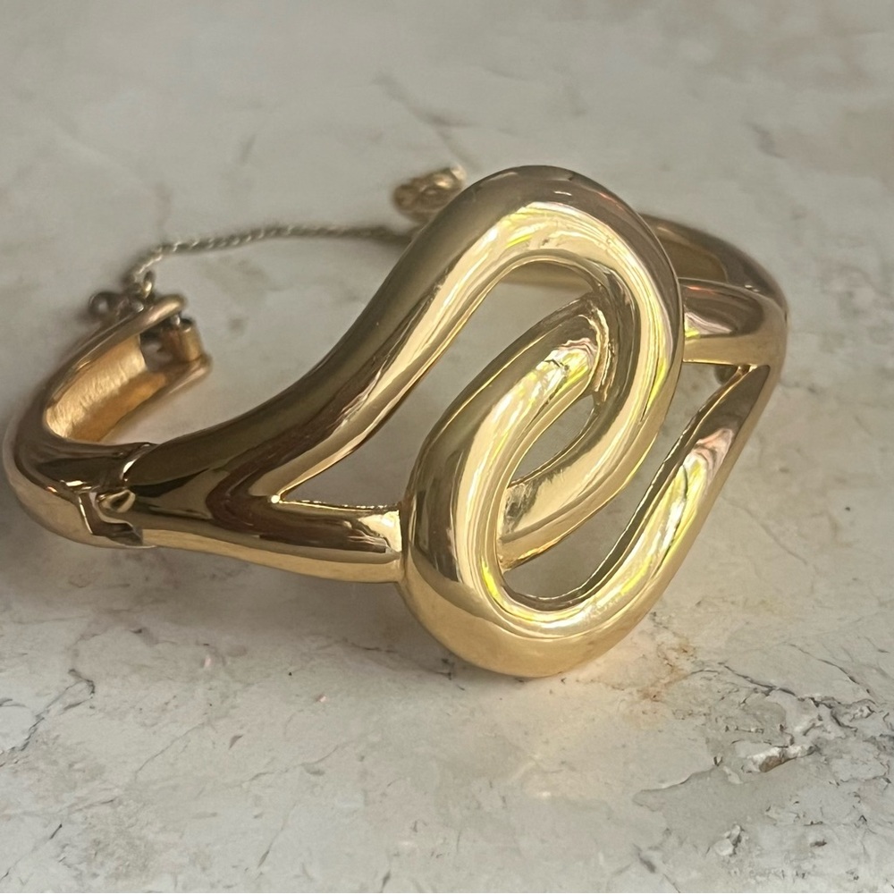 Monet gold "Knot" cuff bracelet